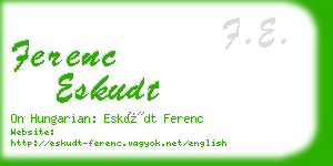 ferenc eskudt business card